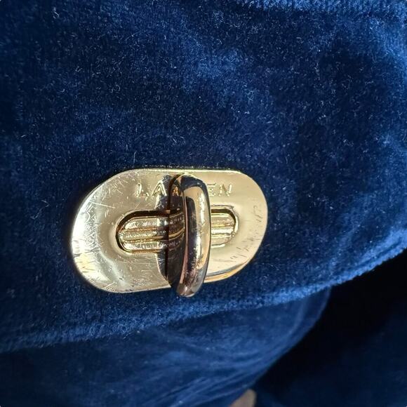 Lauren Ralph Lauren Womens Jacket Full Zip Hoodie Velvet Gold Crest PETITE L - Picture 3 of 11